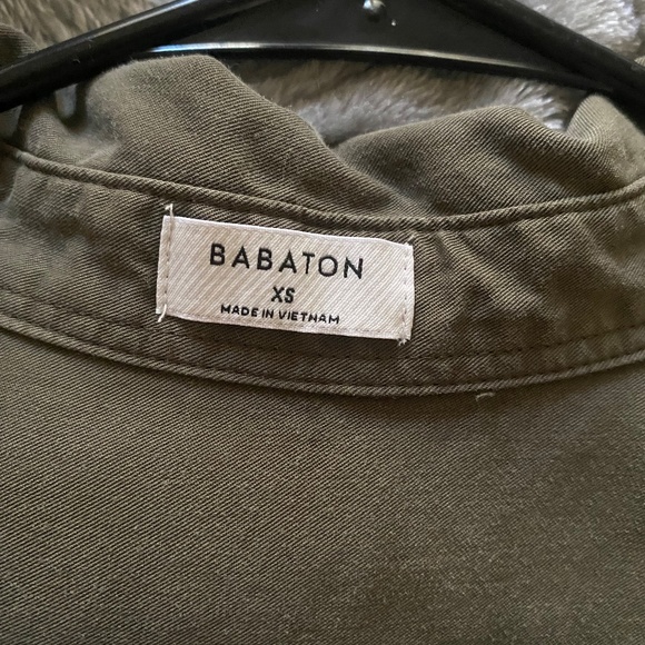 Aritzia Babaton Archive Button Down Dark Olive XS - Picture 3 of 5